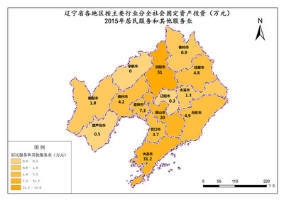 遼寧省2015年居民服務和其他服務業